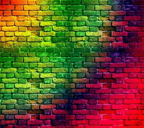 Brick Wall Abstract Wallpaper Colorful Wallpaper Cool Wallpaper