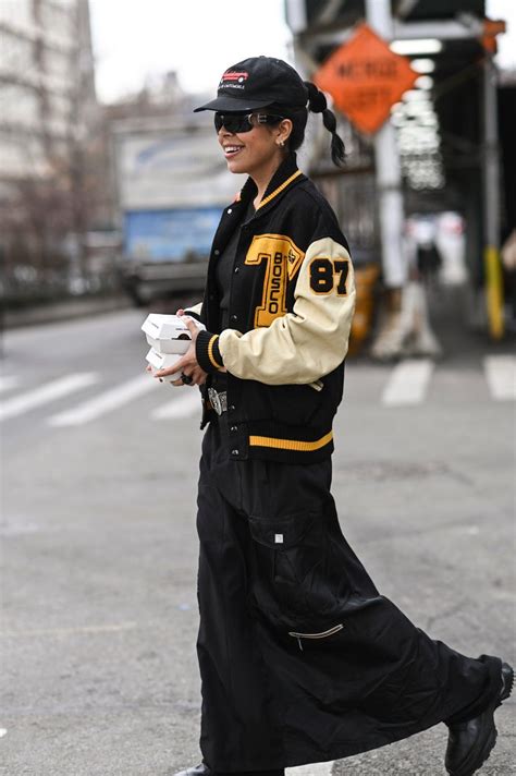 The Varsity Jacket Has Become An Essential For Street Stylers Varsity