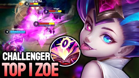 Wild Rift Zoe Top 1 Zoe Gameplay Challenger Ranked Youtube