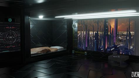 Artstation Cyberpunk Apartment Concept