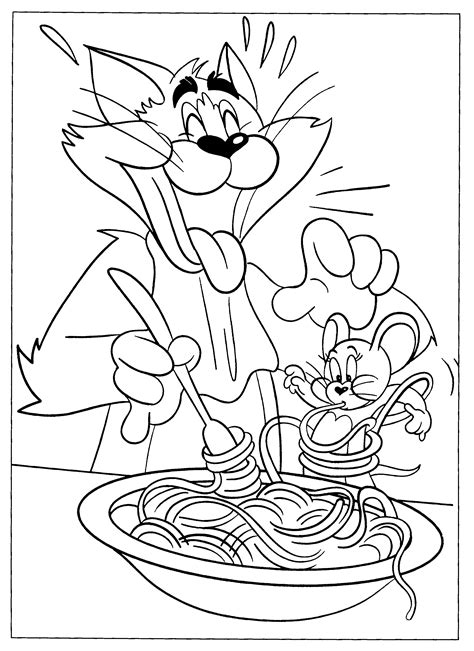 Dessin Tom Et Jerry 24218 Dessins Animés à Colorier Coloriages à