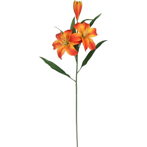 Mainstays 27 Tall Artificial Tiger Lily Flower Stem With Orange Petals