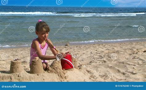 Girls Making Sandcastles On Beach Stock Footage Video Of Pink Sandcastles 51676240