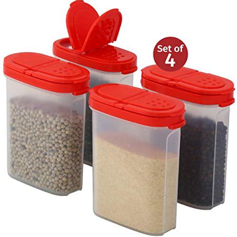 Clear Plastic Empty Spice Container Spice Jar With Lid Kitchen Bottle