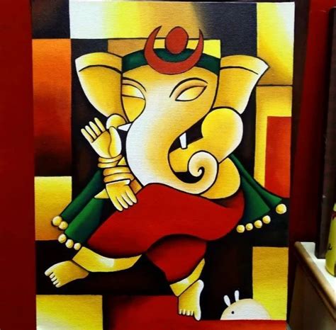 Acrylic Hanging Canvas Painting Shape Rectangular Size Custom At Rs