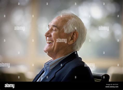 Elderly Man Laughing Stock Photo Alamy