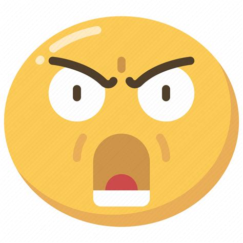 anger angry emoji emoticon shout shouting icon download on iconfinder