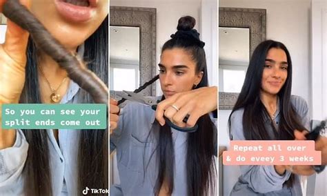 Woman Reveals How To Trim Split Ends In Three Simple Steps Split Ends