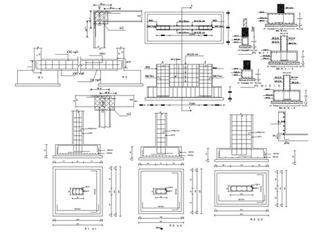 Structural Column Foundation Design AutoCad Drawing Dwg File Cadbull Designinte Com