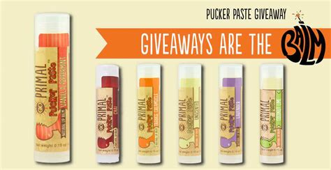 Free Primal Pucker Paste Lip Balm Giveaway Thrifty Momma Ramblings
