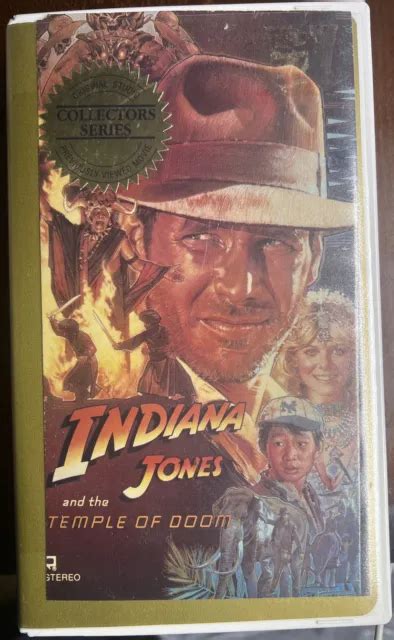 Indiana Jones And The Temple Of Doom Vhs Paramount Home Video Black