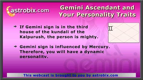 Gemini Ascendant Characteristics Of Gemini Sign Youtube