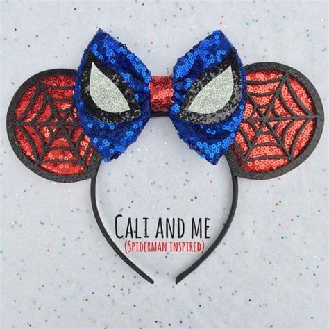 Spider-man Disney Ears Spiderman Mickey Mouse Ears Marvel | Etsy