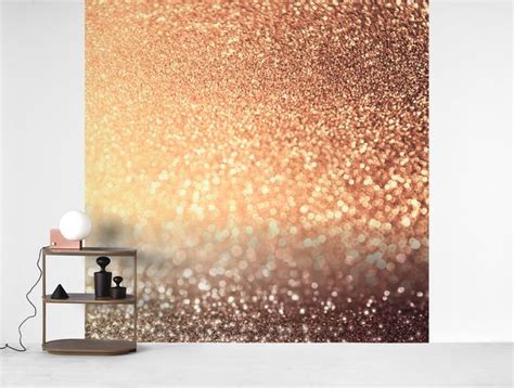Copper Metal Glitter Surface Wallpaper Wall Murals Glitter Wall Mural