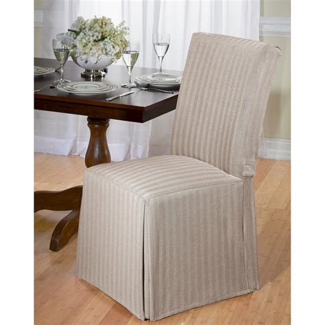 These simple dining chair covers follow a basic pattern that uses only three pieces of fabric for each slipcover. Herringbone Dining Room Chair Slipcover | eBay