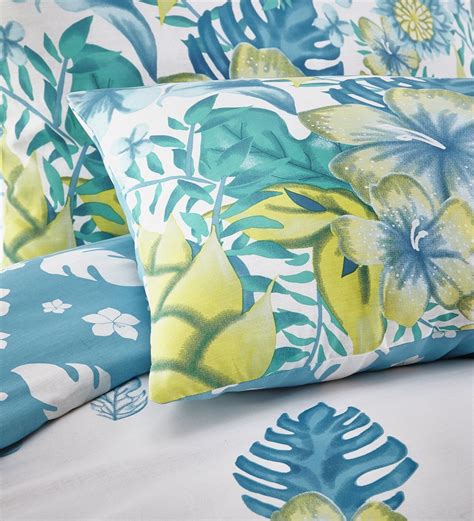 Meadow Island Teal Duvet Bedding Cover And Pillowcase Set Pieridae