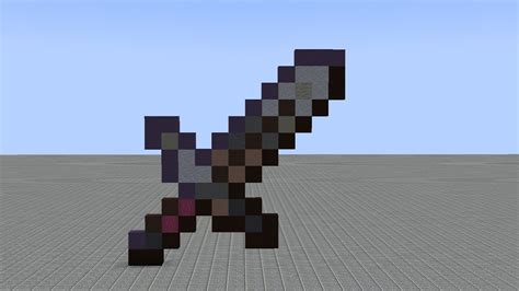 How To Build A Mini Netherite Sword In Minecraft Pixel Art Build My Xxx Hot Girl