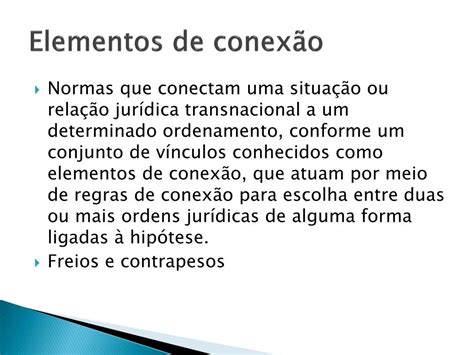 Elementos De Conexão Direito Internacional Privado