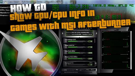 How To Overlay Gpu Info Fps Etc With Msi Afterburner Youtube