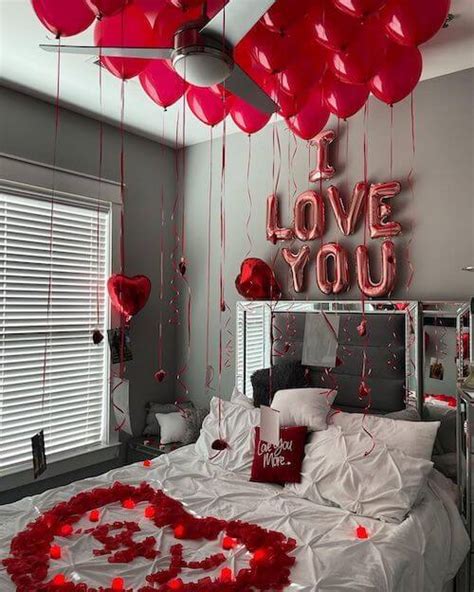 57 Romantic Valentines Room Decoration Ideas For Him Or Her 2024 Bedroom Hotel Room And