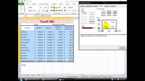 Excel 2010 Parte 4 Formatos De Celdas Youtube
