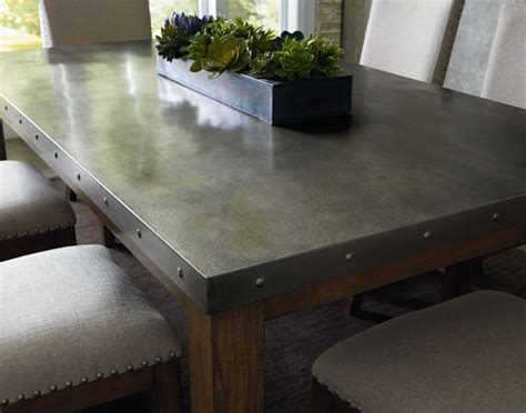 Riverton Metal Top Dining Room Table By Standard Furniture Metal
