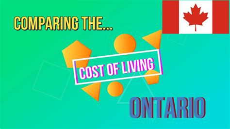 Cost Of Living In ONTARIO Canada Comparison And Statistics YouTube