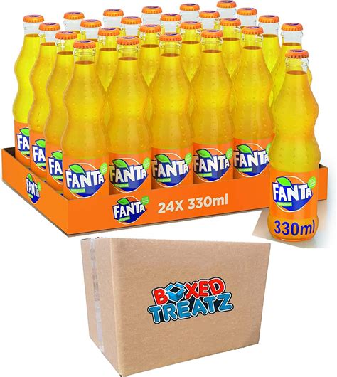 Fanta Orange Glass Bottles 24 X 330ml Sparkling Orange Fruit Drink With Sugar And Sweeteners
