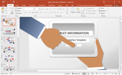 Animated Tablet Powerpoint Template