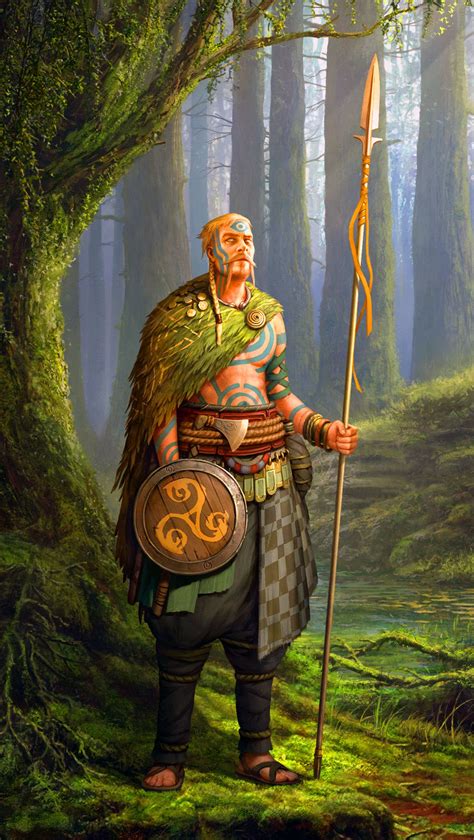 Celts Spearman By Roman Zawadzki Celtic Warriors Fantasy Character