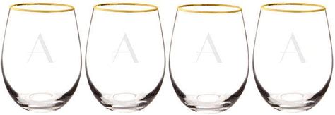 Cathy S Concepts CATHYS CONCEPTS Gold Rim Pc Wine Glass Wine Glass Gold Rims Personalized