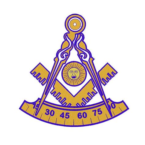 Past Master Emblem Digital Machine Embroidery File 3x3 4x4 5x5 6x6