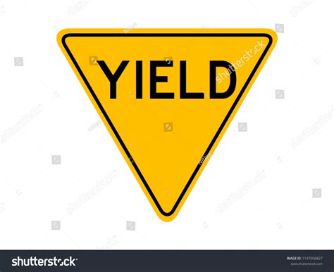 Isolated Yield Sign Text Yield On Stock Vector Royalty Free