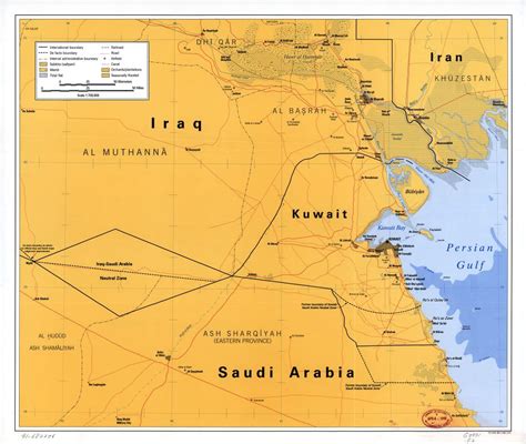 Large Scale Detailed Map Of Kuwait With Roads Railroads Cities Images