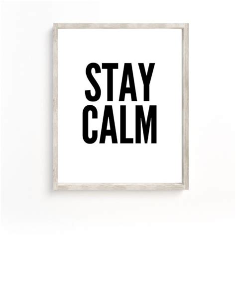 Stay Calm Quote Wall Art Printable Printables Quote Etsy