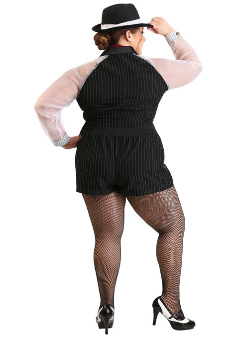 Plus Size Gangster Gal Womens Costume