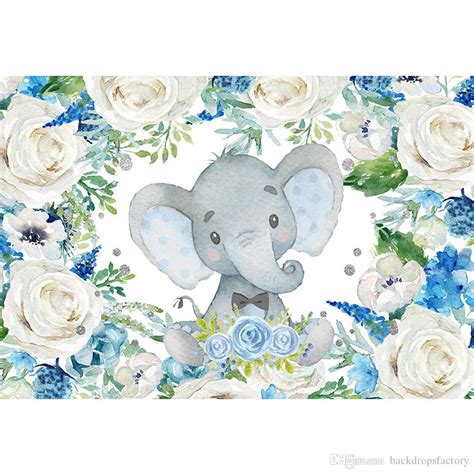 Check spelling or type a new query. 2019 Boy Baby Shower Elephant Backdrop Printed White Blue ...