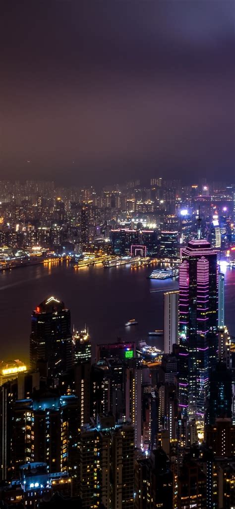 Iphone Wallpapers Hong Kong Skyline At Night Wallpaper Best Home 6d4