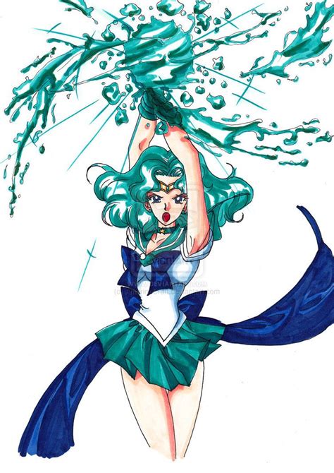 Sailor Neptune Attack By Amarinecraft On Deviantart Sailor Neptune Sailor Sailor Moon