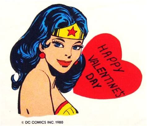 Wonder Woman Valentine Comic Valentine Happy Valentine Retro Valentines