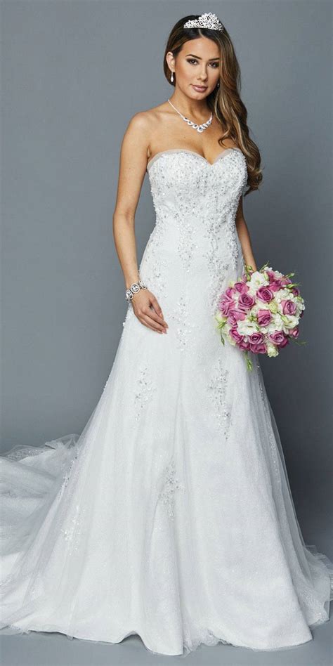Lovely La Bridal 393 Sweetheart Neckline Strapless Wedding Gown White