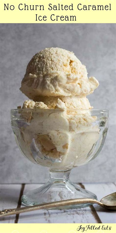 No Churn Salted Caramel Ice Cream Low Carb Sugar Free THM S This No