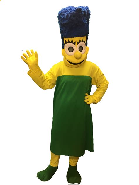 Marge Costume Mum Simpson Fancy Dress Cartoon Outfit