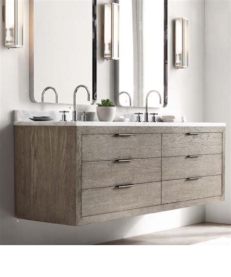 Inside delivery, white glove service, etc., please contact our. RH Modern White oak Floating Vanity | Floating bathroom vanities, Bathroom interior, Floating vanity