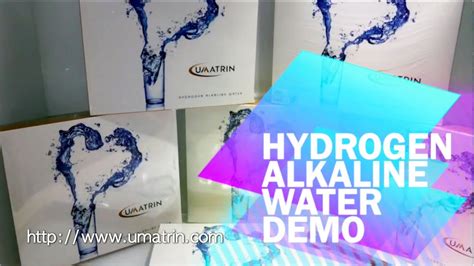 Hydrogen Alkaline Water Demo En Version Youtube