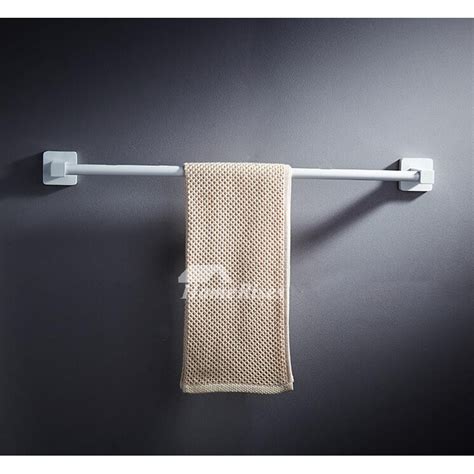 The wall mounted ones are fixed with fasteners and are convenient because they don't take space on the floor. Modern Wall Mount White Towel Rack Bathroom
