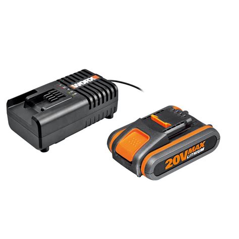 Worx Powershare Max Lithium Ion Battery And Charger Kit 20v 20ah