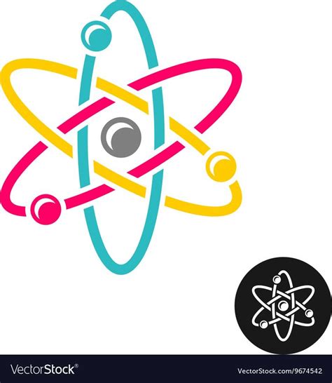 Atom Logo Colorful Physics Science Concept Symbol Download A Free