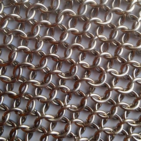 Stainless Steel Chain Mail Wall Mesh 316 Ss Chainmail 12mm