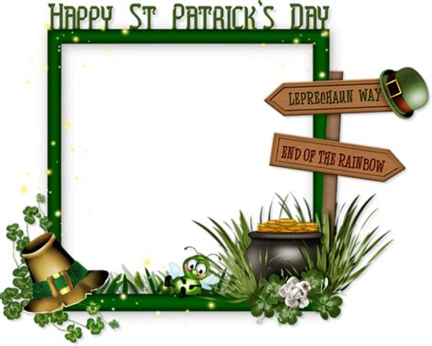 ♣ Cadre Saint Patrick St Patricks Day Frame Png ♣